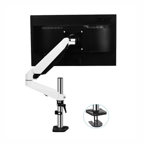 Monitor Stand Single Monitor Arm, Monitor Desk Mount Stand for 15"-32" Screens Holds 4.4-17.6 lbs, Fully Adjustable Gas Spring Monitor Mount with Grommet Base Monitor Stand Desk arm(200mm) - size: 200mm