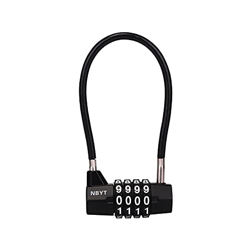 Combination Cable Lock, 3/16-Inch Steel Cable, 7-Inch Length, 4-Digit Lock for Gates, Fences, Cabinets,Shed,Dumpster,Outdoor Security - size: 7" Cable - Span 3.5" (3/16" Diameter)
