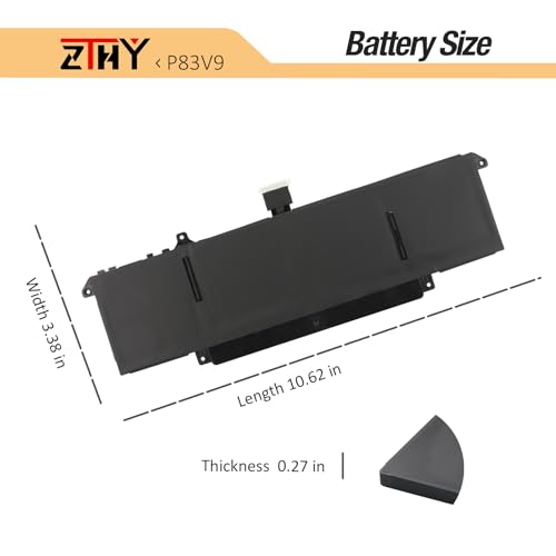 P83V9 Laptop Battery Replacement for Dell Precision 5470 5480 5490 Series | P154G P154G001 P154G002 0CDTT2 0YXP8T CDTT2 YXP8T 15.4V 72Wh 4442mAh 4-Cell - size: 10.63*3.35*0.32 inch P83V9