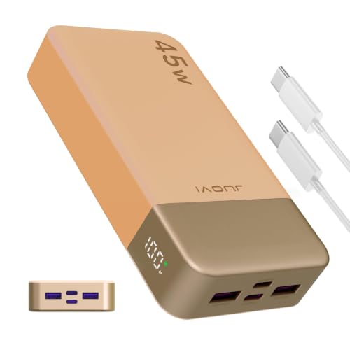JUOVI Portable Charger 45W 20000mAh Fasting Charging Power Bank | USB C Portable Phone Charger, Battery Pack with PD 3.0 & QC 4.0 for Samsung S26/25/24 iPhone 17/16/15/14/13 Series - color: Orange