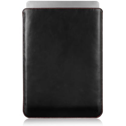 Casemade Real Leather Laptop Sleeve for MacBook Pro & Air Fits 13, 14, 15 & 16 Inch - Genuine Full Grain Leather with Soft Wool Lining (15 inch - MacBook Air M2/M3/M4/M5) - color: Black, size: 15" Air M2-M5
