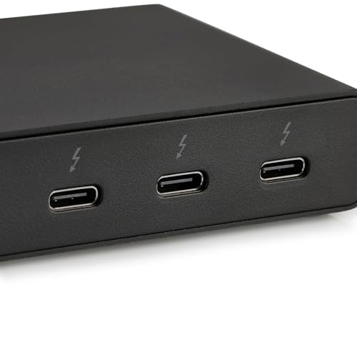 Amazon Basics Thunderbolt 4 Docking Station, Dual 4K@60Hz Display Support, 85W Power Delivery, 3X Downstream TBT4, 1xUSB A 3.1, Mac/Windows Compatible, Black, 4.76 x 2.84 x 0.86 inches - size: ‎4.76 x 2.84 x 0.86 inches