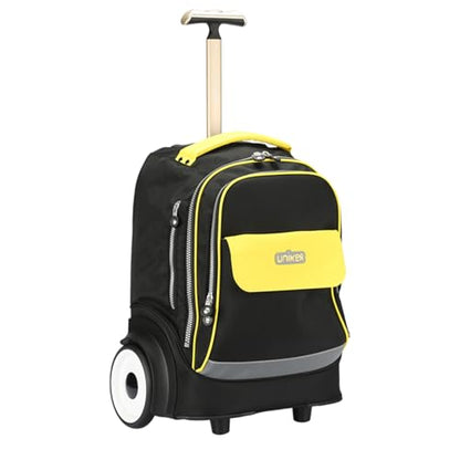 Rolling Laptop Bag for 15.6 Inch Laptop,Roller Bag,Backpack with Wheels, 20 Inch Wheeled Computer Bag，Black/Yellow - color: T5- Black/Yellow