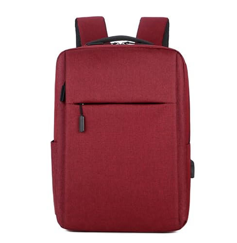15 Inch Laptop Backpack,Business Bag with USB Port for Travel & Commute Red - color: Red