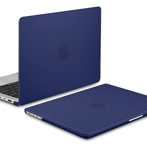 MEEgoodo for M5 MacBook Pro 16 inch Case 2026 2024 2023 2021 (Fit Model A3429/A3428/A3403/A3186/A2991/A2780/A2485) M5 M4 M3 M2 M1 Pro/Max, Laptop Case with Keyboard & Webcam Cover, Matte Navy Blue - color: Matte Navy Blue
