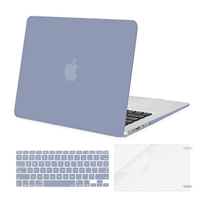 MOSISO Case Compatible with MacBook Air 13 inch A1369 A1466, Lavender Gray | Plastic Hard Shell & Keyboard Cover & Screen Protector Compatible with MacBook Air 13 (Older Version 2010 - end 2017) - color: Lavender Gray