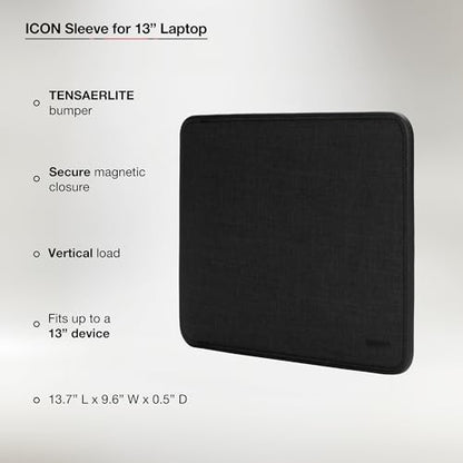 Incase ICON Sleeve with Woolenex - MacBook Air 13 inch Case - M5 2026, M4 2025, M3 M2 2024-2022 - Fitted MacBook Case, Laptop Sleeve, Hard Cover, Durable, Lightweight - Graphite - color: Graphite