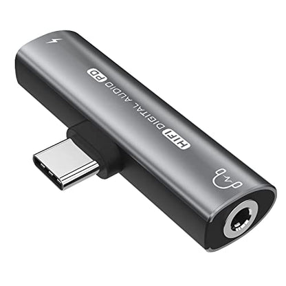 USB C Headphone Adapter , 2 in 1 USB C to 3.5mm Headphone Jack HiFi DAC | 27W Fast Charging Dongle Adapter Compatible with iPhone 17/16/15 Pro Max, Samsung Galaxy S26/S25/S24/S23, Pixel 6/5
