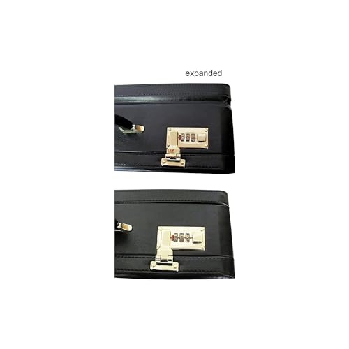 HomeStock Seaside Style Large Expandable Faux Leather Attach Case Executive Business Case Featuring Ample Storage and Distinctive Matte Finish, 17.75" L X 12.88" H X 5.5" W Brown - color: Brown