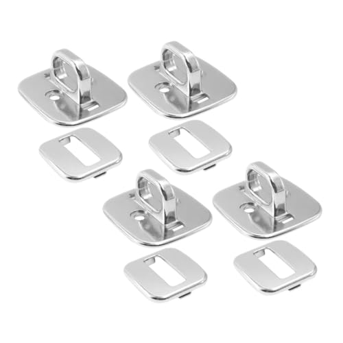 LALAFINA 4PCS Computer Security Lock Anchor Base Plate – Desk Mount Design Metal Construction Slot for Cable Locks