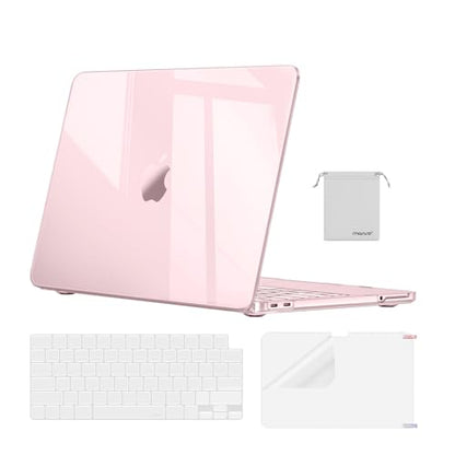 MOSISO Compatible with MacBook Neo Case 13 inch 2026 A3404 A18 Pro Chip | 4 in 1 Kit Surpass Natural Beauty Scratch-Resistant Hard Shell, Ultra-Thin Precision-Matched to Laptop Color, Crystal Blush - color: Crystal Blush