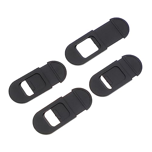 SOLUSTRE 4pcs Webcam Cover Slide for Laptop and Tablet Hacking Privacy Easy to Use Metal Camera Shield for Pc and Desktop Black
