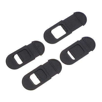 SOLUSTRE 4pcs Webcam Cover Slide for Laptop and Tablet Hacking Privacy Easy to Use Metal Camera Shield for Pc and Desktop Black