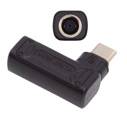 140W 100W DC Jack 7.4x5.0mm Input to USB-C Type-C Angled 90 Degree Power Plug Charge Adapter for Laptop Phone - style: 7.4x5.0mm 140W