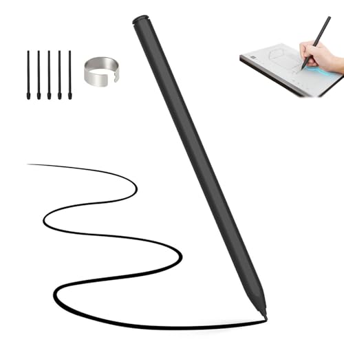 EMR Stylus with Eraser,Remarkable 2 Pen with Pencil Clip and 5 Tips 4096 Pressure Sensitivity & Palm Rejection & Tilt Remarkable Pencil for Kindle Scribe/Galaxy Tab & Book/Remarkable 1&2/Boox