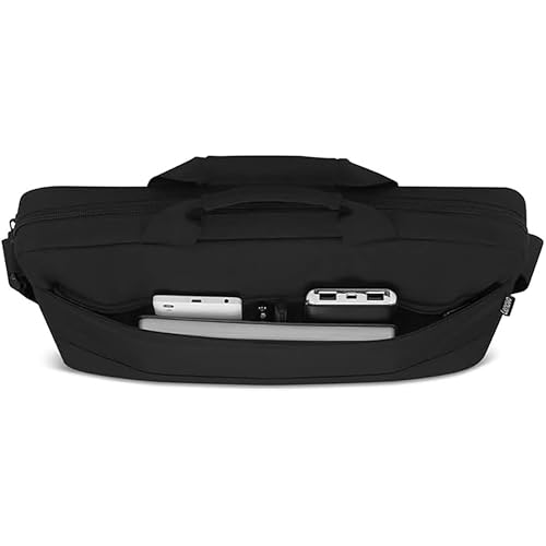 Lenovo Laptop Shoulder Bag T215 15.6 inch - Black- Slip Laptop Compartment - Front Zippered Pocket - Adjustable Strap