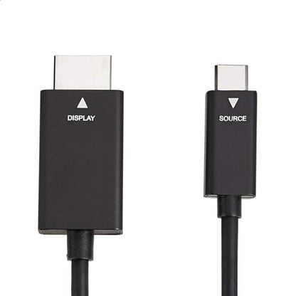 Amazon Basics Premium Aluminum Uni-Directional USB-C (Source) to HDMI (Display) Cable Adapter (Thunderbolt 3 Compatible) 4K@60Hz, 6-Foot, Black