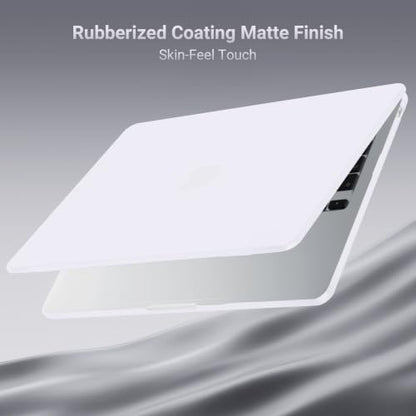 MOSISO Compatible with MacBook Air 13 inch Case M5 2026 M4 M3 M2 2025-2022 | A3449 A3240 A3113 A2681, Scratches-Resistant Protective Hard Shell for MacBook Air 13.6 inch Case, White - color: White