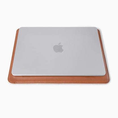 Comfyable Laptop Sleeve 13 Inch Precisely Compatible with MacBook Air M5 2026 & MacBook Pro/Neo A18, Faux Leather Cover Case, Brown - color: Brown, size: For 13" MacBook Pro & Air & Neo