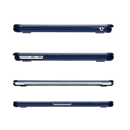 MOSISO Compatible with MacBook Air 13 inch Case M5 2026 M4 M3 M2 2025-2022 | A3449 A3240 A3113 A2681, 3 in 1 Kit Crack-Resistant Heavy Duty Protective Hard Shell Case Cover with TPU Bumper, Navy Blue - color: Navy Blue