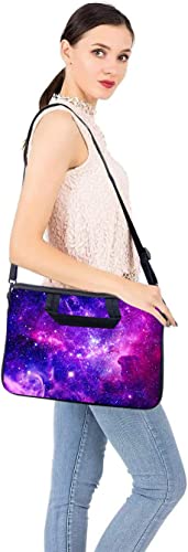 17 inch Laptop Shoulder Bag Carrying Case with Handle Fits 15.6/16/17/17.3/17.4 inch Laptop Notebook (16-17.3 inch, Purple Galaxy) - color: Purple Galaxy