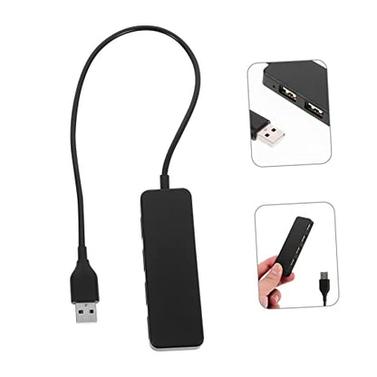 Angoily 4-Port USB 2.0 Hub Splitter Adapter for Laptops and Desktops Ultra-Thin Design High-Speed Data Transfer Compatible Multiple Devices