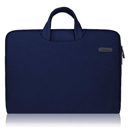 Arvok 17 17.3 Inch Water-Resistant Canvas Fabric Laptop Sleeve with Handle&Zipper Pocket/Notebook Computer Case/Ultrabook Carrying Bag for HP/Dell/A sus/Acer/Samsung, Black - color: Dark Blue, size: 17 inch