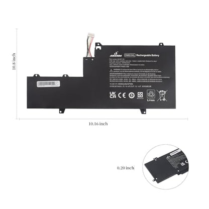OM03XL OMO3XL 863280-855 Battery for HP EliteBook x360 1030 G2 | New Laptop Battery for 863167-171 863167-1B1 HSTNN-IB70 HSTNN-IB7O HSTNN-1B70 HSN-I04C OMO3XL 0MO3XL OM03057XL - size: 11.77*5.63*1.26 inch OM03XL