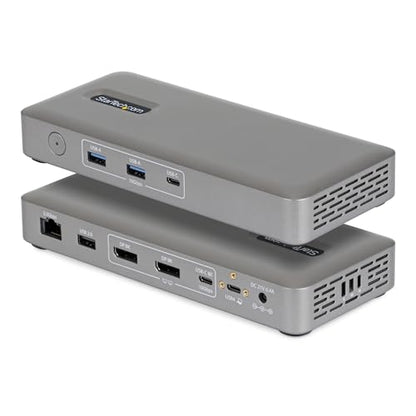 StarTech Driverless USB4 Dock, Dual 4K 144Hz for Mac and Windows, 100W | Universal USB-C dock, M4 and M5 MacBook, Plug-and-play, Single 8K 60Hz DisplayPort, 2.5GbE, Lock slot