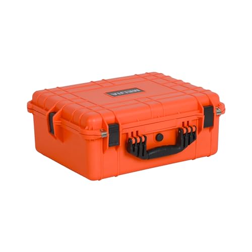 MEIJIA All Weather IP67 Waterproof Hard Camera Case,Hard Protective Case,Hard Case with Customizable Foam,Fit Use of Drones,Camera,Equipments,Pistols(Orange,20.62 x16.85x8.11inches) - color: Orange, size: 20.62 x16.85x8.11inches