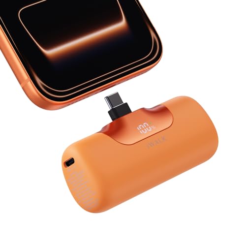 iWALK Portable Charger 5500mAh Next-Gen Small Power Bank 22.5W Fast Charging Battery USB-C Portable Phone Charger for iPhone 17/16/15 17 Plus 17 Pro Max iPad, Samsung Galaxy S25 S24 S23 Android,Orange - color: Orange