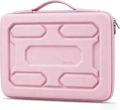 DOMISO 18 inch Laptop Sleeve with Handle Shockproof Computer Bag Waterproof EVA Protective Carrying Case for 17.3" MSI GS73VR Stealth Pro/HP Envy 17/LG Gram 17"/ROG Strix GL702VS, Pink - color: Pink, size: 17.5-18 inch
