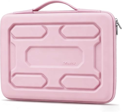 DOMISO 18 inch Laptop Sleeve with Handle Shockproof Computer Bag Waterproof EVA Protective Carrying Case for 17.3" MSI GS73VR Stealth Pro/HP Envy 17/LG Gram 17"/ROG Strix GL702VS, Pink - color: Pink, size: 17.5-18 inch