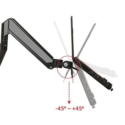 Monitor Mount Laptop Arm Mount for Desk Holds 4.4-19.8lbs, 2 in 1 Adjustable Gas Spring Arm Single Monitor Desk Mount with Tray for 17"-30" Screens or 10"-16" Laptops Monitor Stand(White) (White)