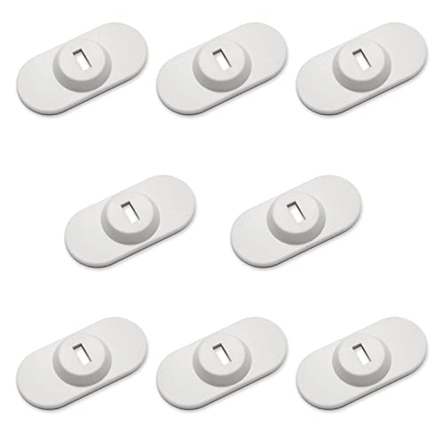 Laptop Cable Lock Hardware Security Cable Lock Anti Theft Combination Lock for iPad Tablet Laptop MacBook and All Other Notebooks and Tablets （8pcs White - color: Rectangular white 8pcs