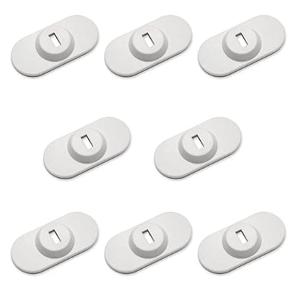 Laptop Cable Lock Hardware Security Cable Lock Anti Theft Combination Lock for iPad Tablet Laptop MacBook and All Other Notebooks and Tablets （8pcs White - color: Rectangular white 8pcs