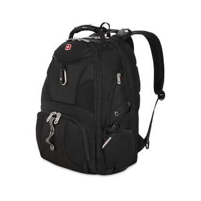 SWISSGEAR 1900 ScanSmart Laptop Backpack, Fits Most 17-Inch Laptops, TSA-Friendly Lay-Flat Design, RFID Protection, and Tablet Pocket, Black, 31L, 18.5-Inch - color: Black
