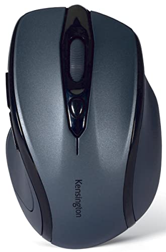 Kensington Pro Fit Mid-Size Wireless Mouse, Graphite Gray (K72423AM) | Comfortable mid-size grip, wireless connection, reliable everyday desktop and laptop use - color: Graphite Gray