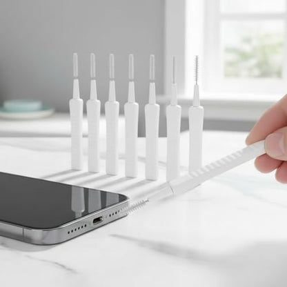10 Pack Phone Cleaning Brushes Anti-Clogging Speaker Hole Cleaner | Tiny nylon phone cleaning brushes clear speaker holes and charging ports safely for tech users. - color: 10PCS- White Cleaning Tools