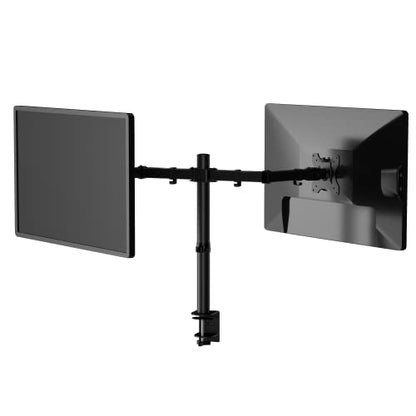 AEONS Dual Monitor Desk Mount Stand, Adjustable Dual Arm Mount fits up to 32 inch LCD Screen with VESA, Clamp and Cable Management, Black - style: Dual Arm, Black
