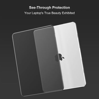 MOSISO Compatible with MacBook Air 15 inch Case M5 M4 M3 M2 2026 2025-2023 | Model A3448 A3241 A3114 A2941, Scratch-Resistant Ultra-Thin Protective Hard Shell Case Cover, Black - color: Black