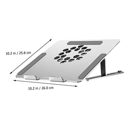 RGB Colorful Under LED Cooler Aluminum Adjustable Rack Pad Support Fan Laptop Notebook Alloy Inch Height for Cooling Gaming