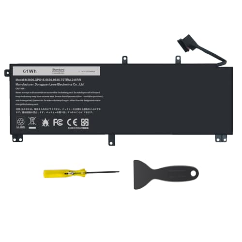 Futurebatt Replacement Laptop Battery for Dell XPS XPS 15 9530 (BB8FLV1) 9535 P31F001 Precision M3800 15d-3728 15d-3828 15d-4528 4721 4723 4728 6828t 8728t 8828t 9728t Series 701WJ - size: M3800 13.23*5.63*0.98*in