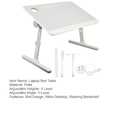 Laptop Bed Tray Table, Height Angle Adjustable Laptop Bed Stand, Portable Laps Desk with Foldable Legs Foldable Laps Tablet Table for Sofa Couch Grey - color: Gray
