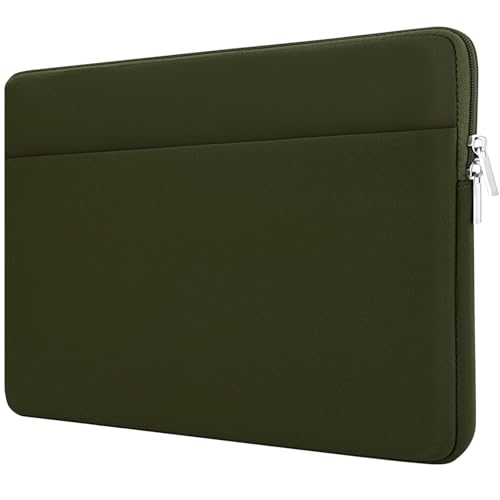 Laptop Sleeve Bag Compatible with 15 to 16 inches MacBook HP Dell Asus Acer Protective Case with Front Pocket Padded Computer Pouch Cover Protective for 15” to 16” Laptop, Green - color: Army Green, size: 15/16 inches
