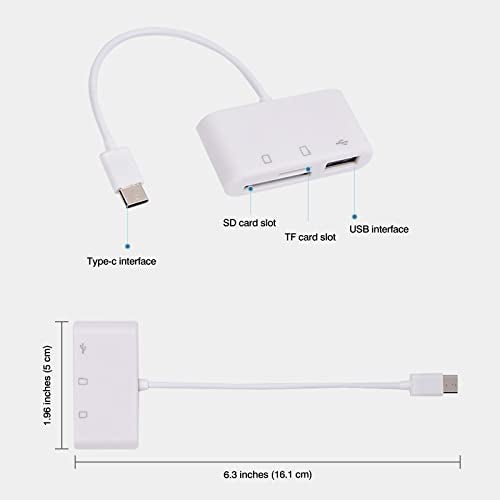 [2 Pack] SD Card Reader for Android, Micro SD Card to USB Adapter, USB C SD Card Reader for Camera Memory Card Reader, Wansurs SD Card Reader for PC Phone Pads