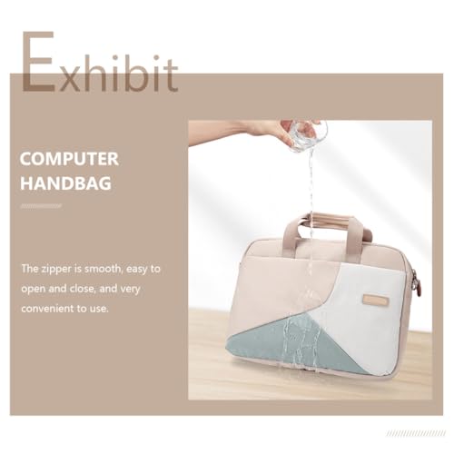 VOSAREA Portable Laptop Handheld Bag with Shoulder Strap Business Briefcase for Men and Women Lightweight Travel Case with Double Zippers Protective Pouch for Notebook Tablet and