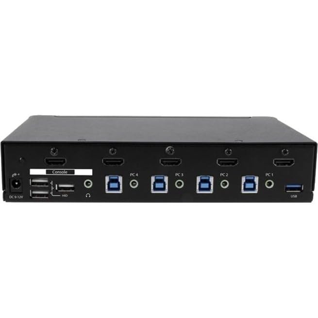 StarTech 4-Port HDMI KVM Switch, Full 1080p, USB 3.0 Hub, 3.5mm Audio, TAA | High definition video, Share peripherals, Separate 3.5mm auxiliary audio support, No drivers required, Plug-and-play - size: 4 Port | 1 Monitor, style: USB 3.0 | 1080p