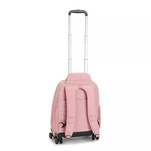 Kipling New Zea 15" Laptop Rolling Backpack - color: Bridal Rose