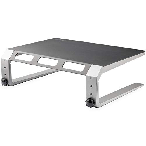 StarTech Monitor Riser Stand for up to 32in, Steel and Aluminum (MONSTND) | For up to 32" (22lb/10kg) Monitor, Computer Monitor Riser, Height Adjustable